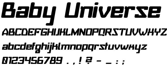Baby Universe Italic font